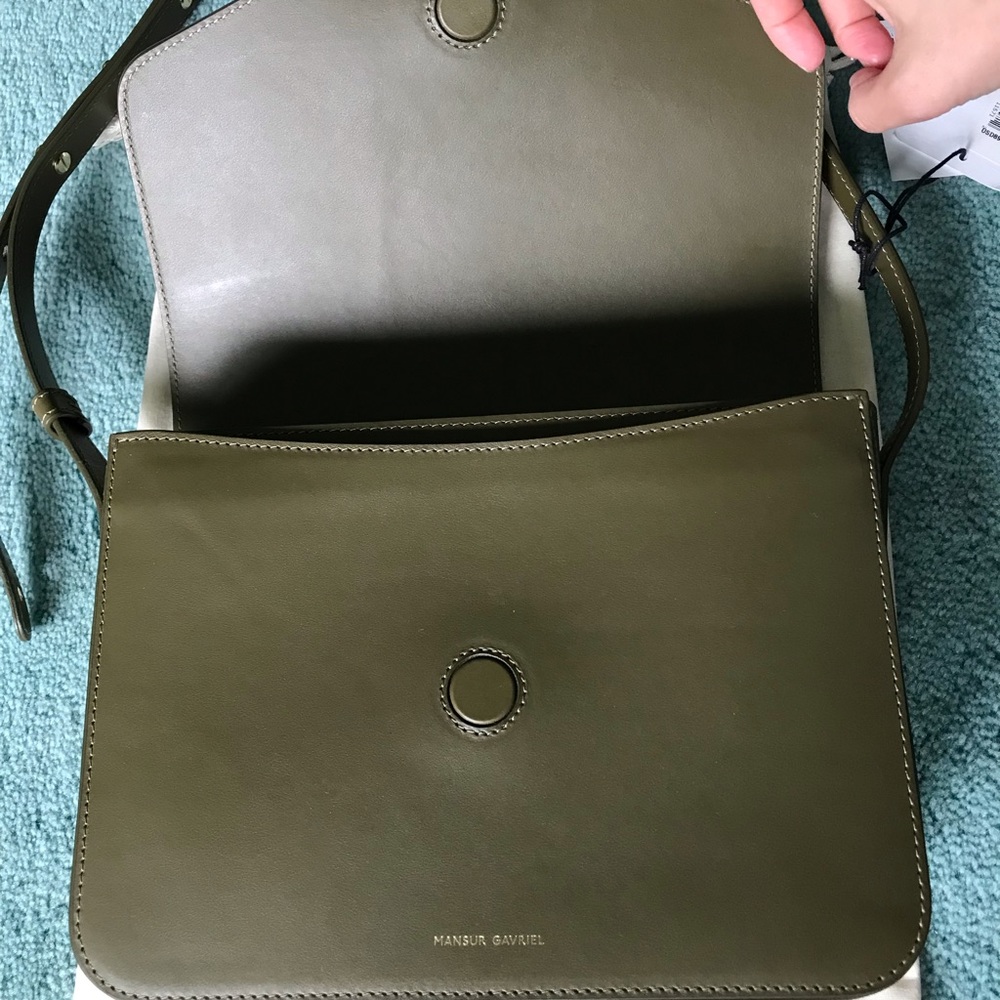 Mansur Gavriel Calf Envelope Crossbody Moss - Picture 13 of 15